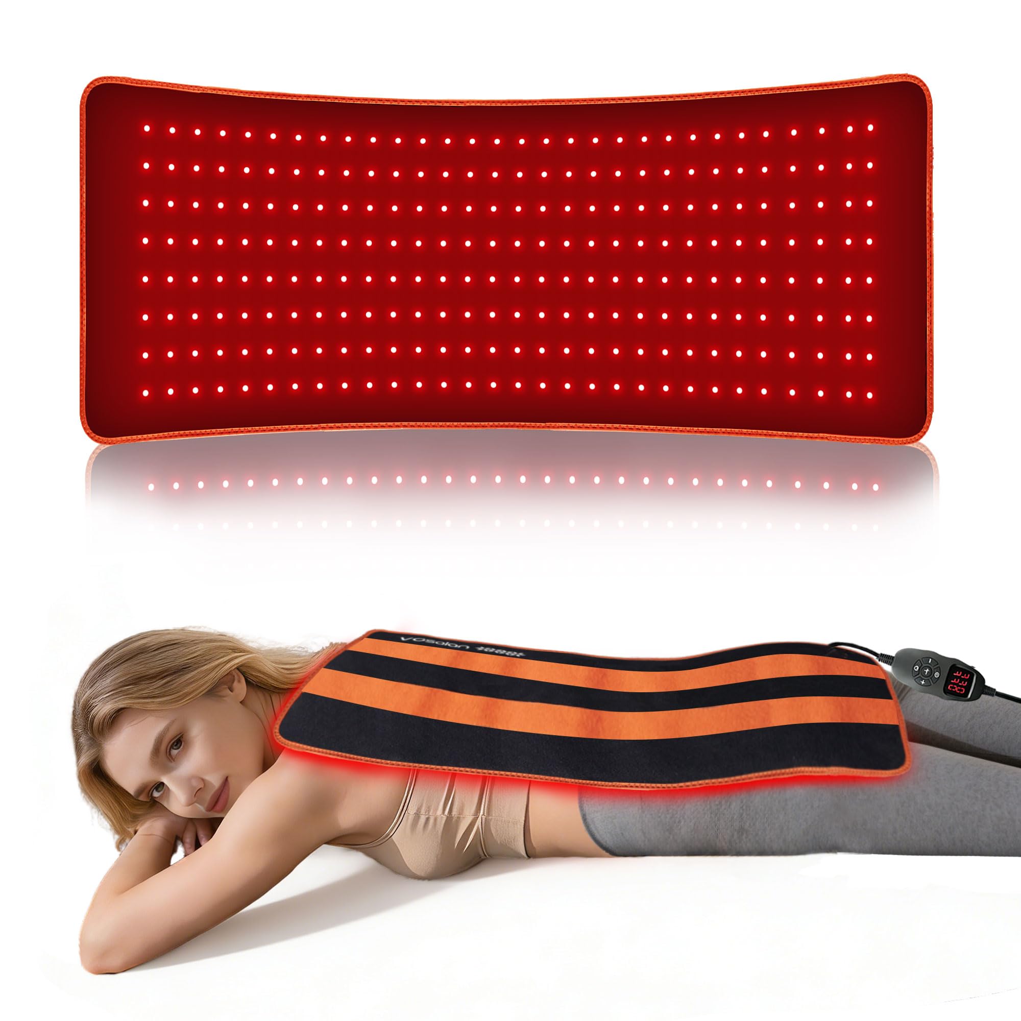 VOSALAN esterilla frontal mostrando 240 LEDs para cobertura amplia