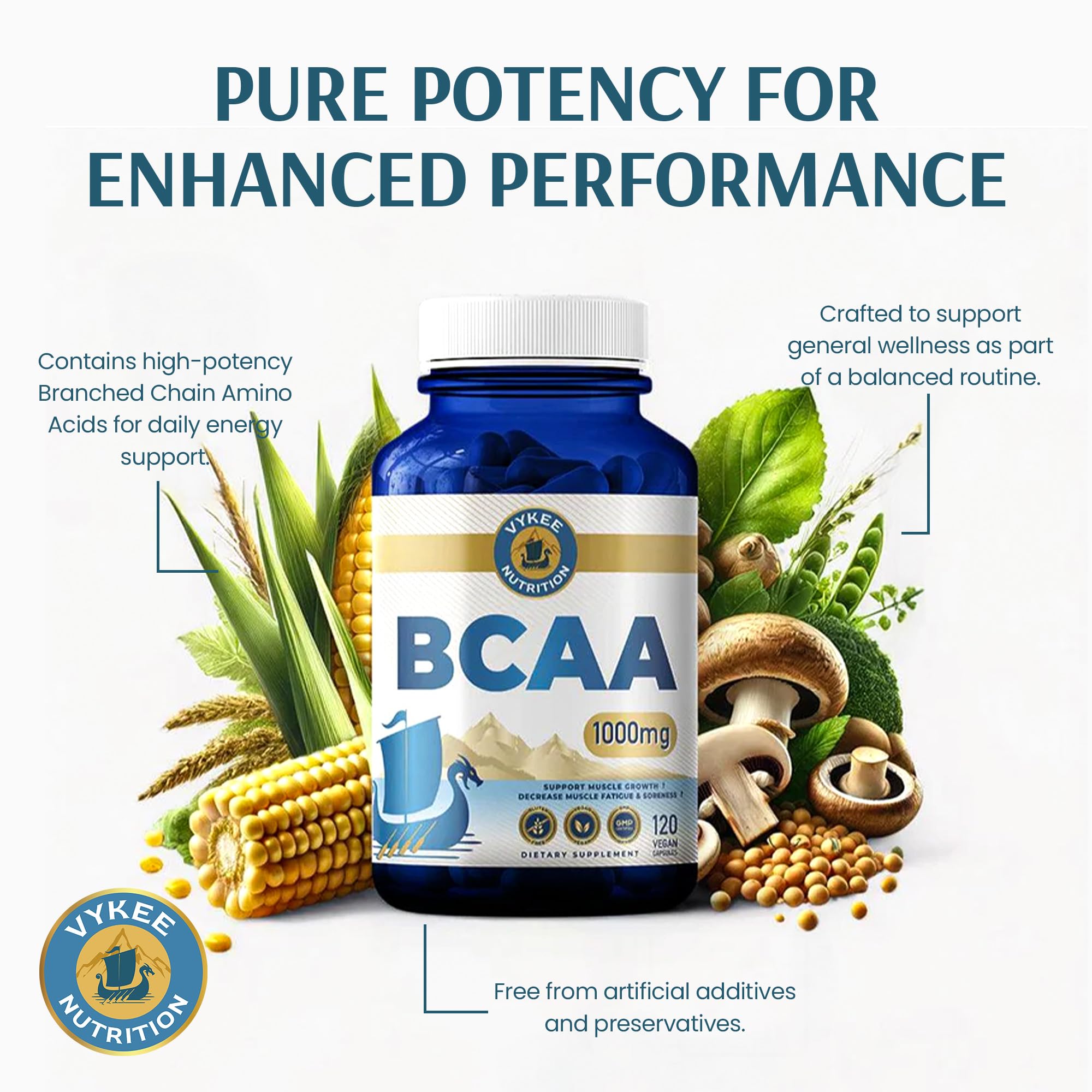 Vykee Nutrition envase lateral con información nutricional clara y confiable