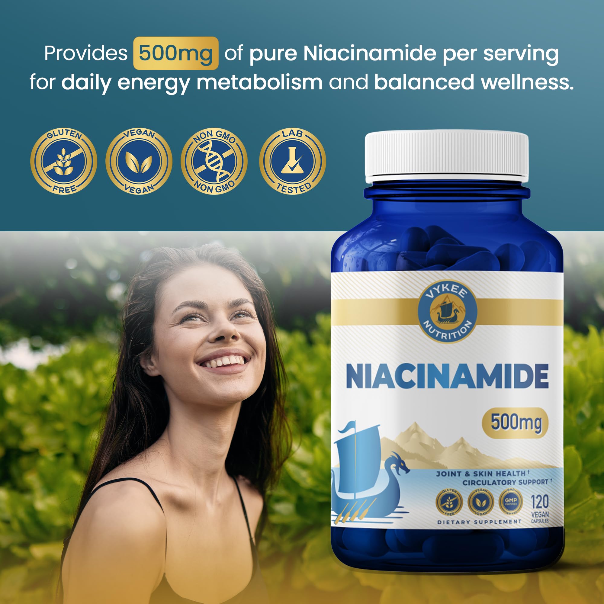 Vykee Nutrition etiqueta con ingredientes y beneficios visibles