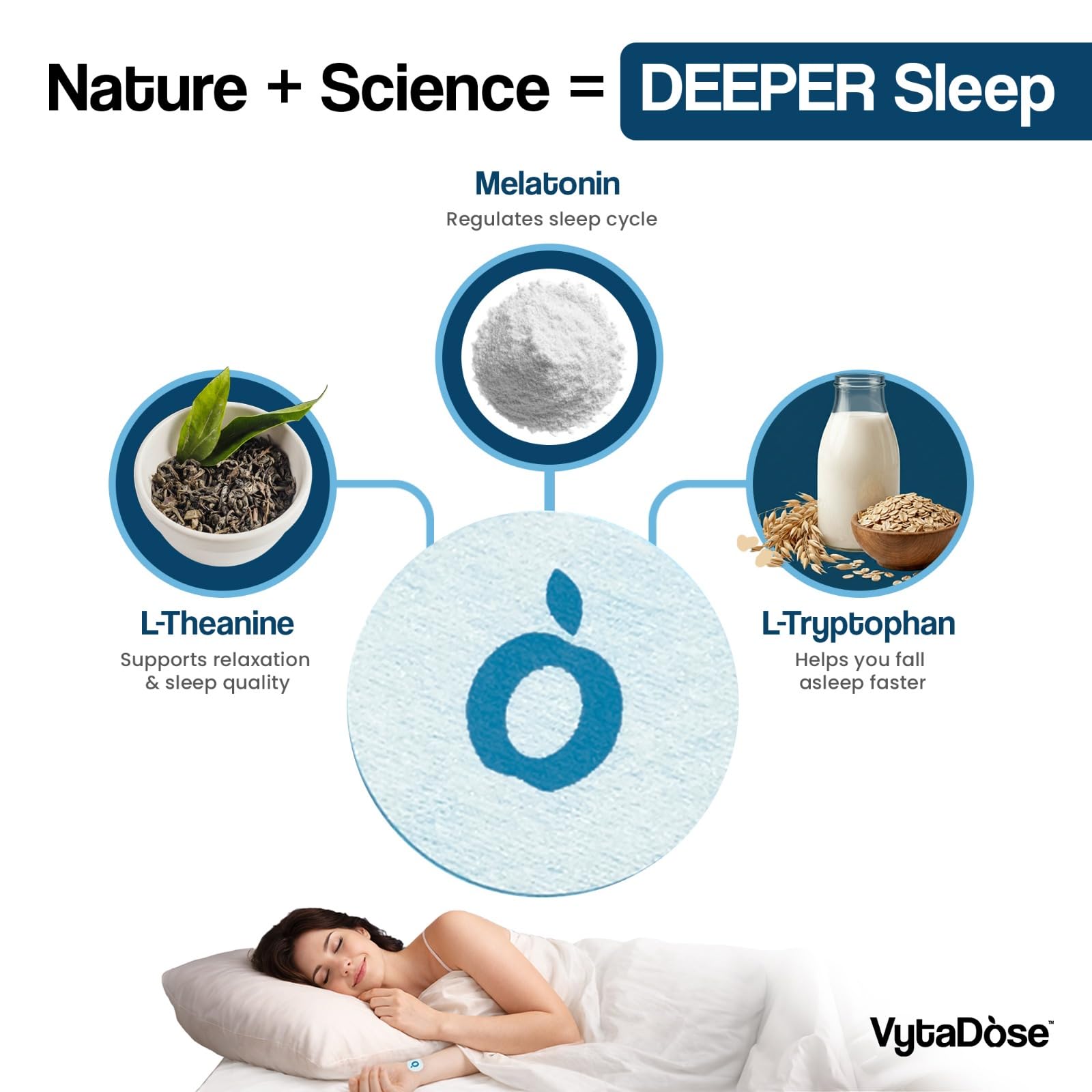 Vytadose parche aplicado en brazo antes de dormir, libertad de movimiento nocturna