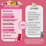 Vytrition botella abierta con gomitas accesibles para uso diario