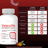 VYTRUZA Vasculife polvo o textura de ingredientes evidenciando calidad premium