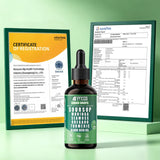 Vyxion packaging con sello Made in USA y certificaciones visibles