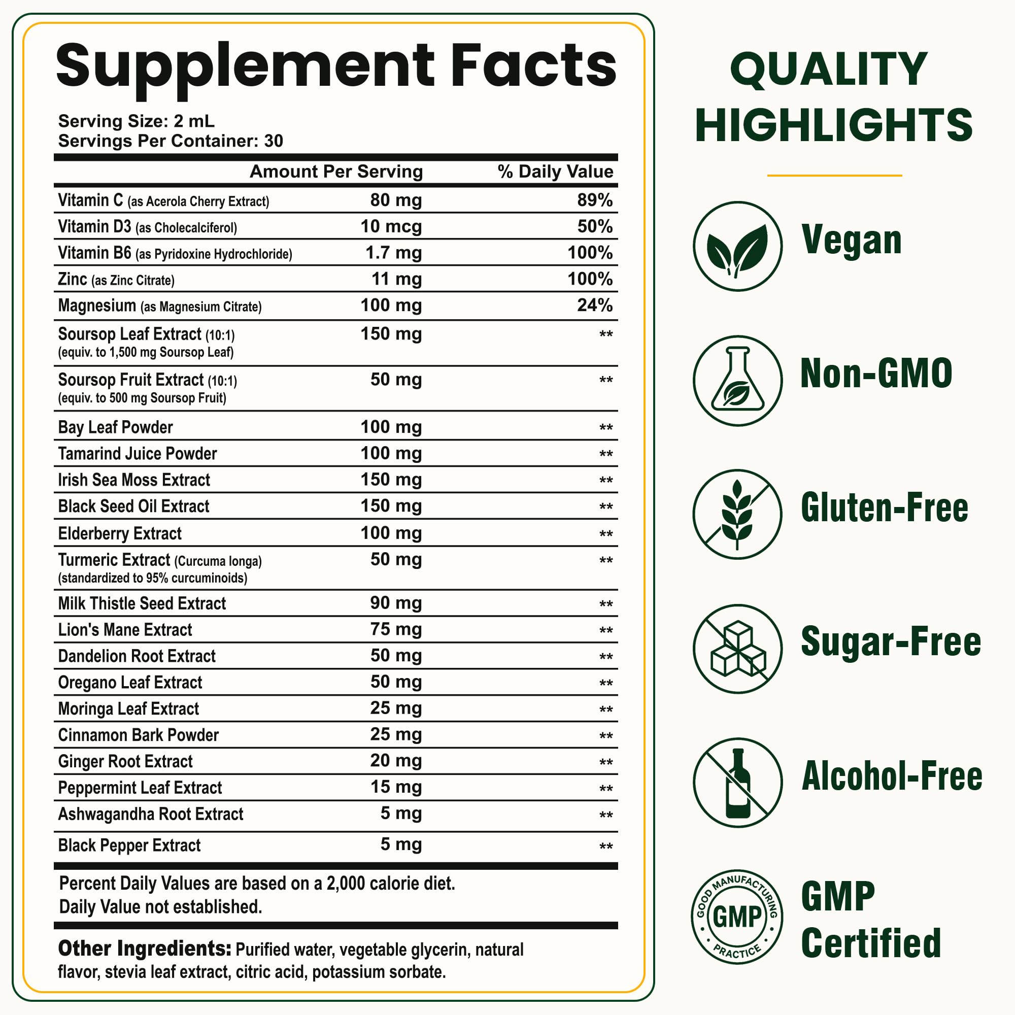 Vznrena primer plano de etiqueta nutricional y lista de ingredientes