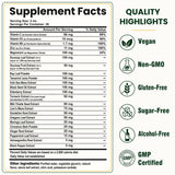 Vznrena primer plano de etiqueta nutricional y lista de ingredientes