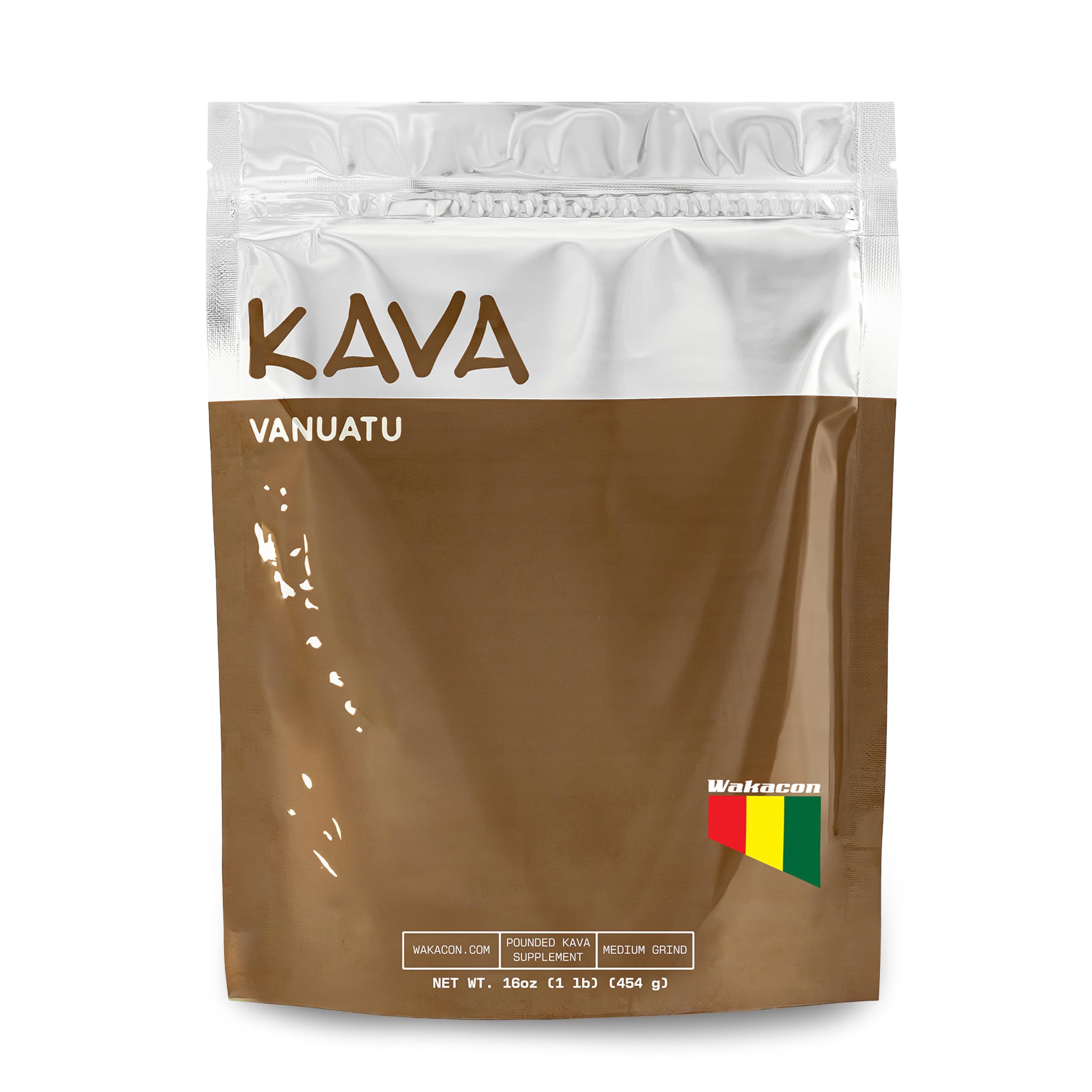 Wakacon envase frontal de 16 oz mostrando marca y formato, presentación clara y profesional