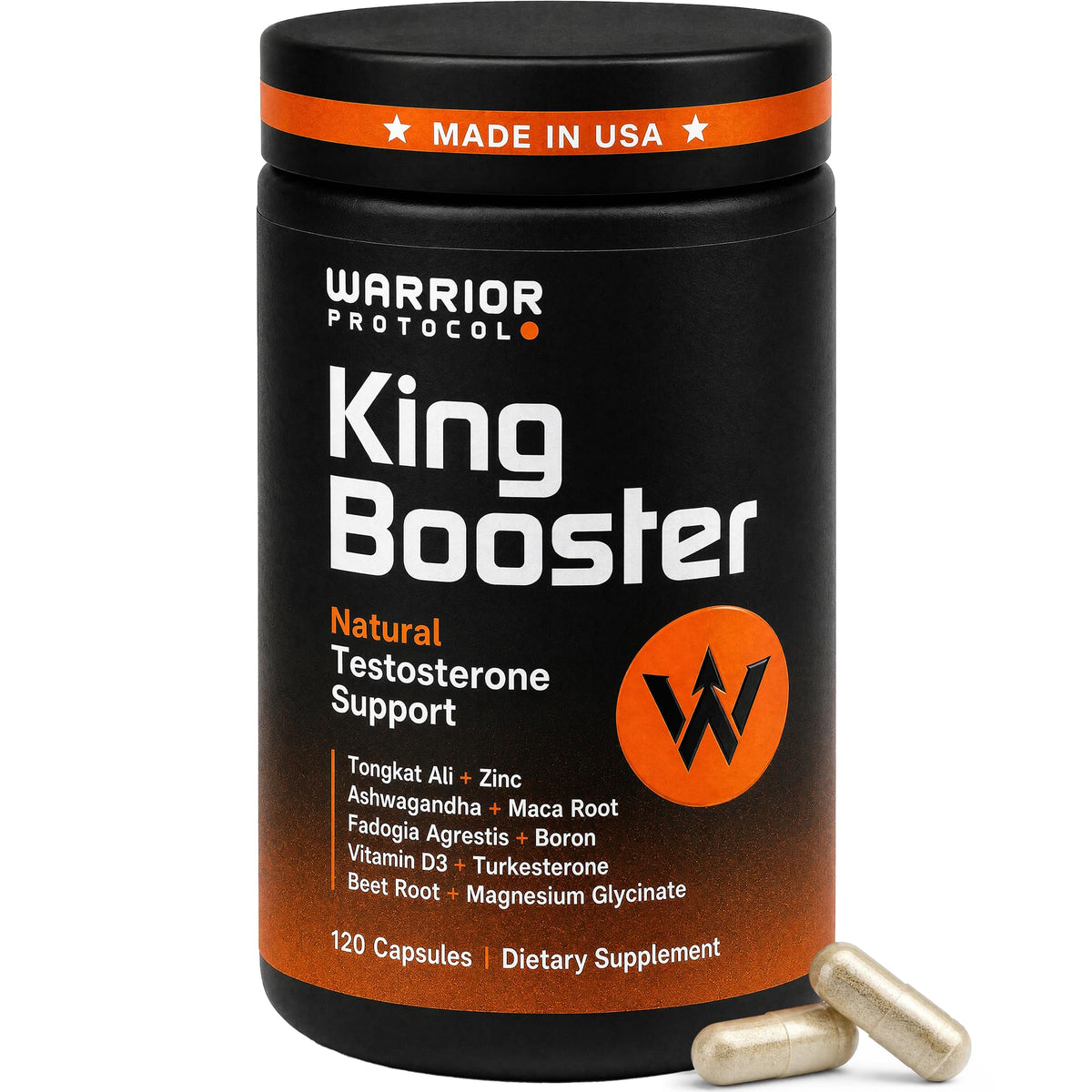 WARRIOR PROTOCOL botella frontal mostrando el suplemento y confianza