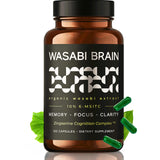 WASABI BRAIN envase frontal mostrando diseño y dosis, apoyo cognitivo claro
