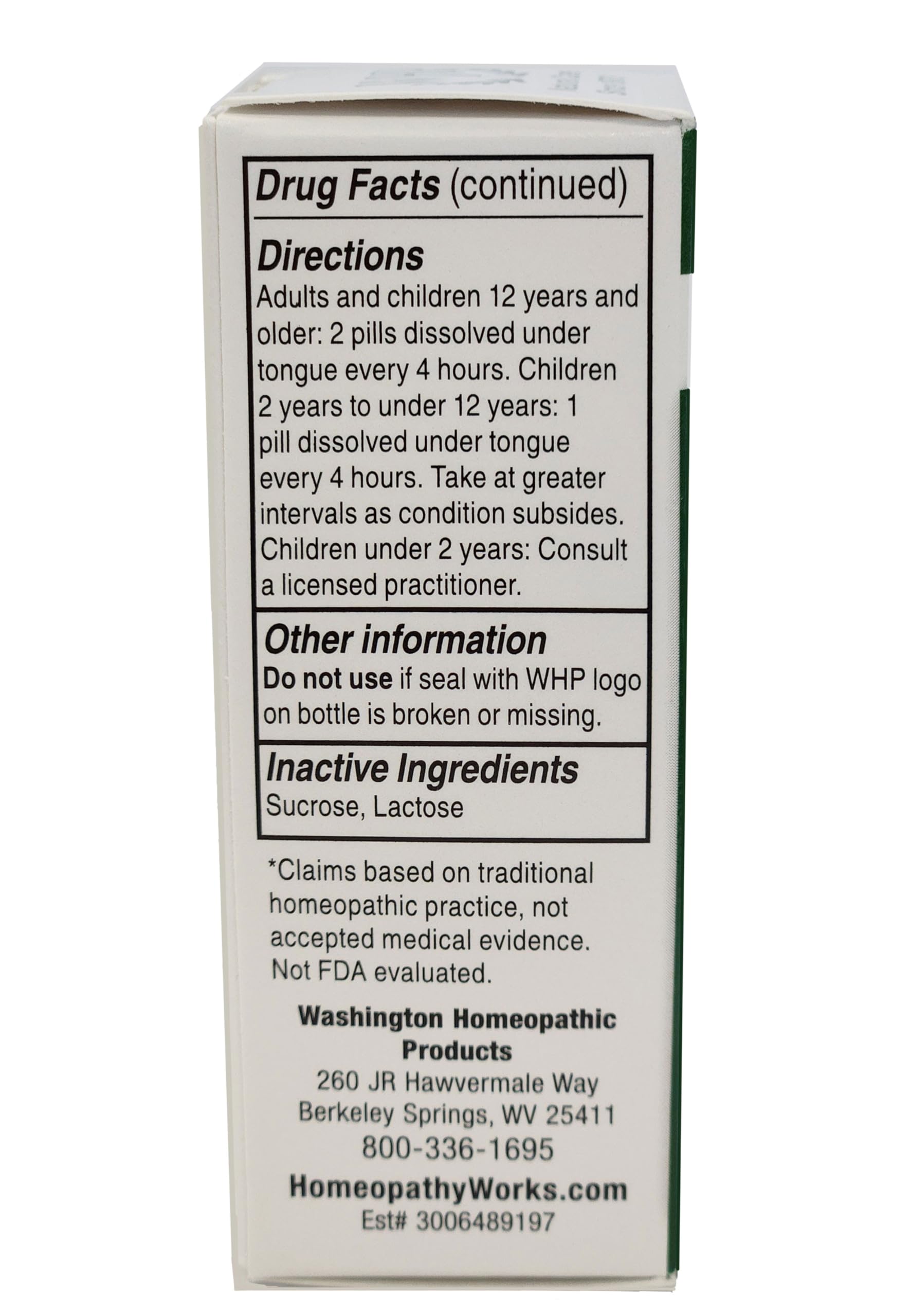 Washington Homeopathic Products WHP Poison Ivy frasco con 300 pastillas para suministro prolongado