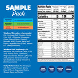 Waterboy etiqueta con lista de ingredientes y beneficios informativos