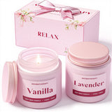 Waxcanpy tarros frontales mostrando diseño rosa y fragancias, aporta elegancia decorativa