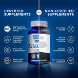 Comparación de tamaño de la cápsula We Like Vitamins junto a una moneda para escala