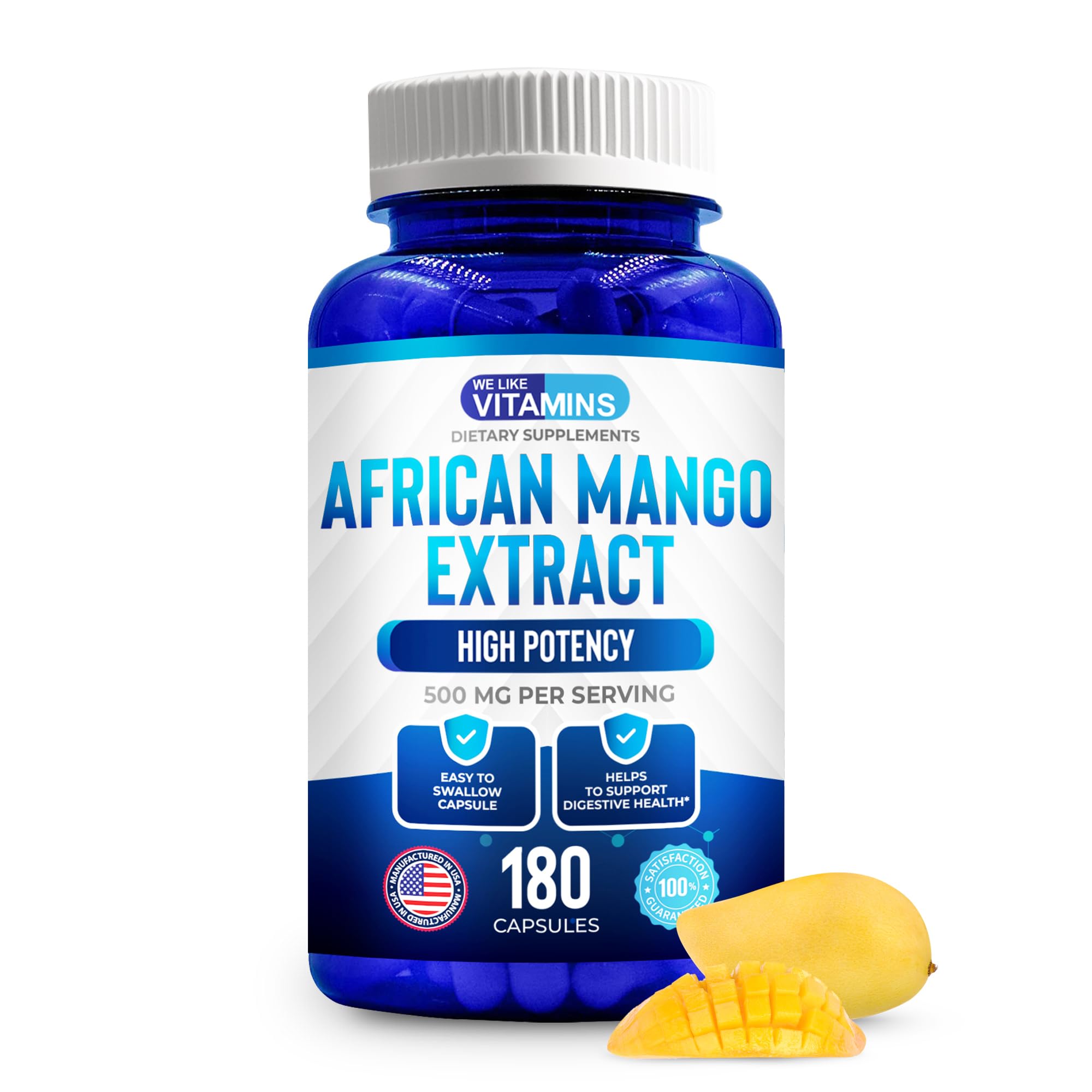 We Like Vitamins frasco frontal mostrando 180 cápsulas y conveniencia