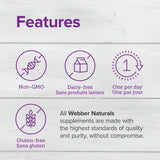 Webber Naturals cápsula blanda textura que facilita la absorción