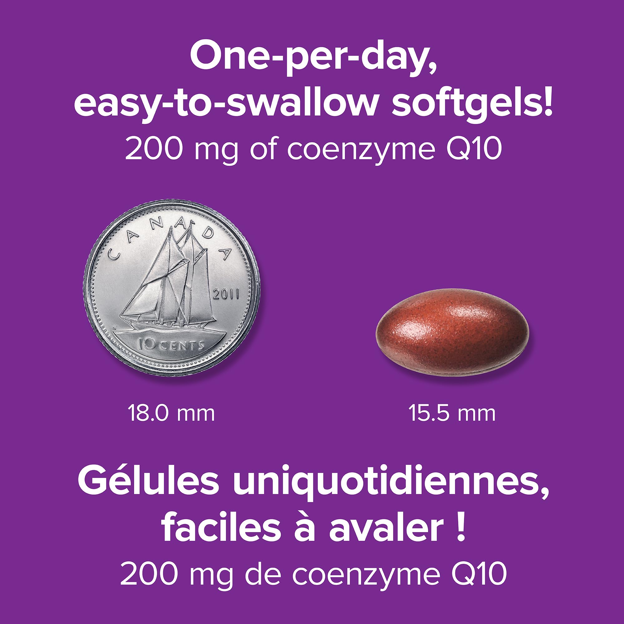 Webber Naturals cápsula junto a una regla para comparar tamaño y toma única