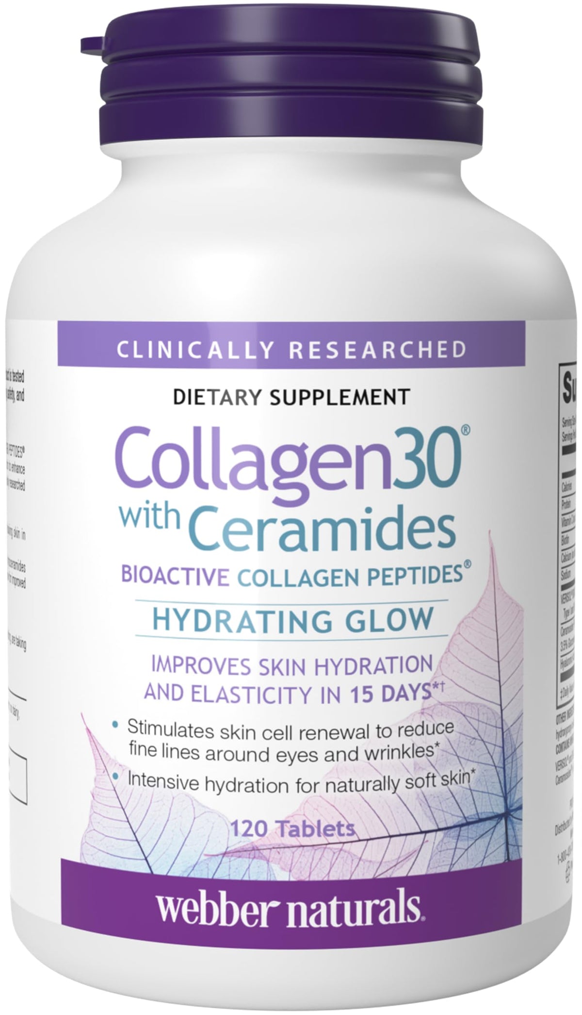 Webber Naturals frente del envase mostrando diseño y beneficios