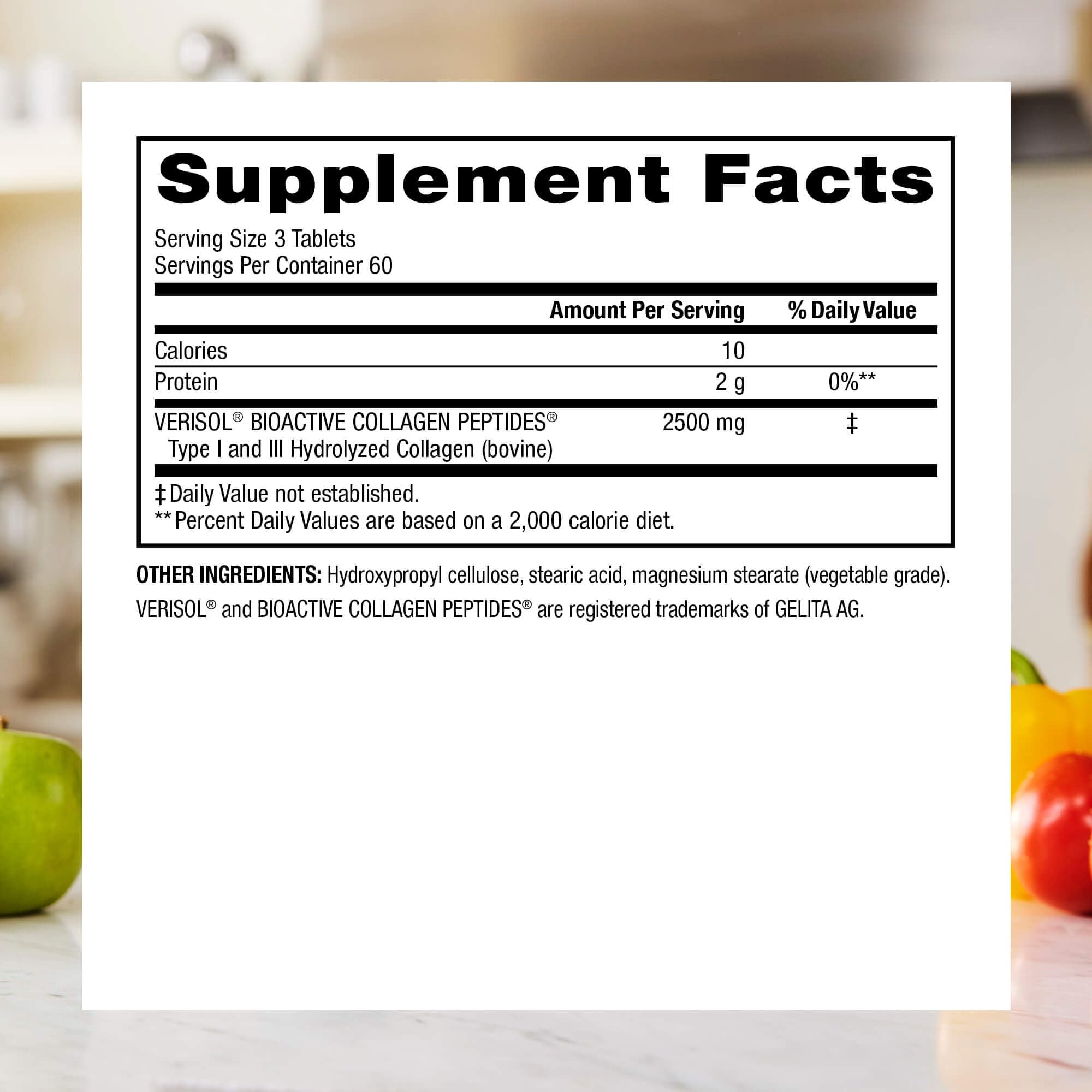 Webber Naturals listado de ingredientes resaltando fórmula libre de alérgenos