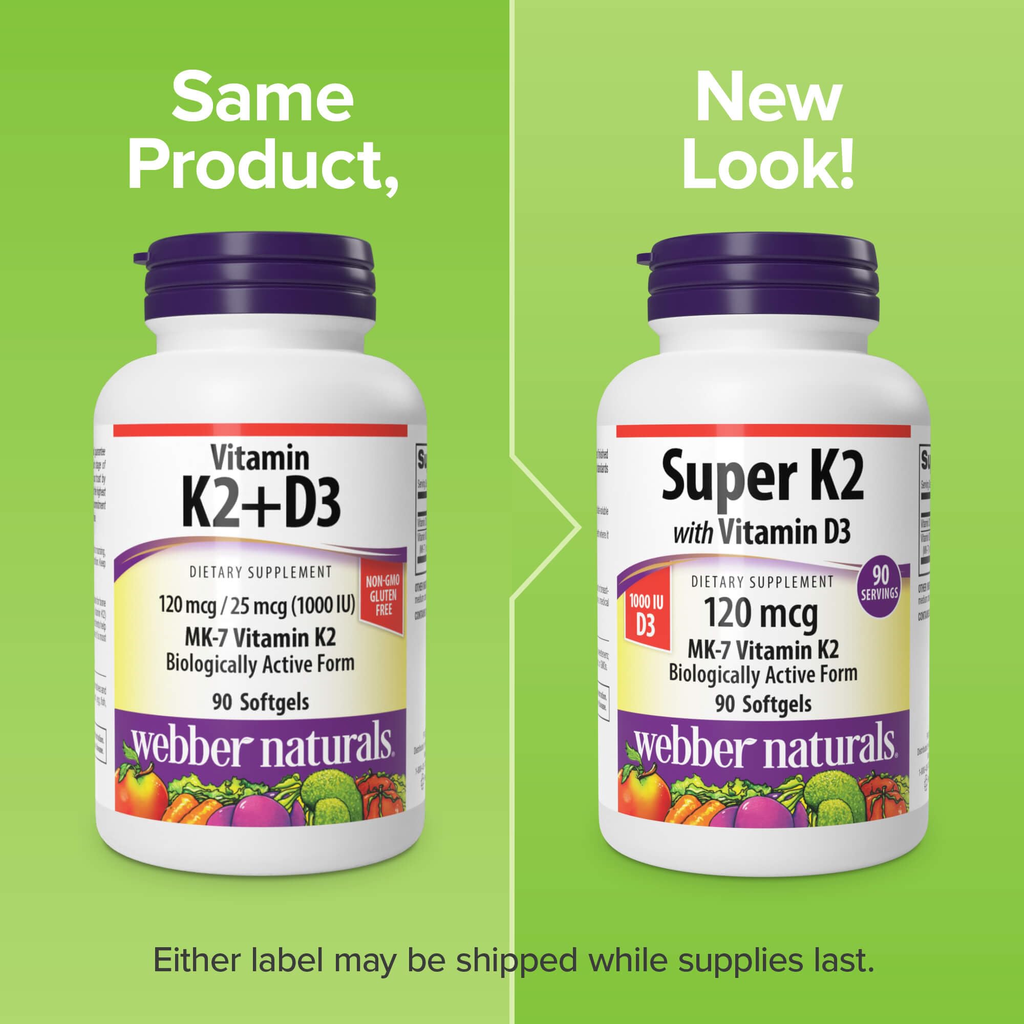 Webber Naturals presentación de 90 cápsulas para suministro mensual