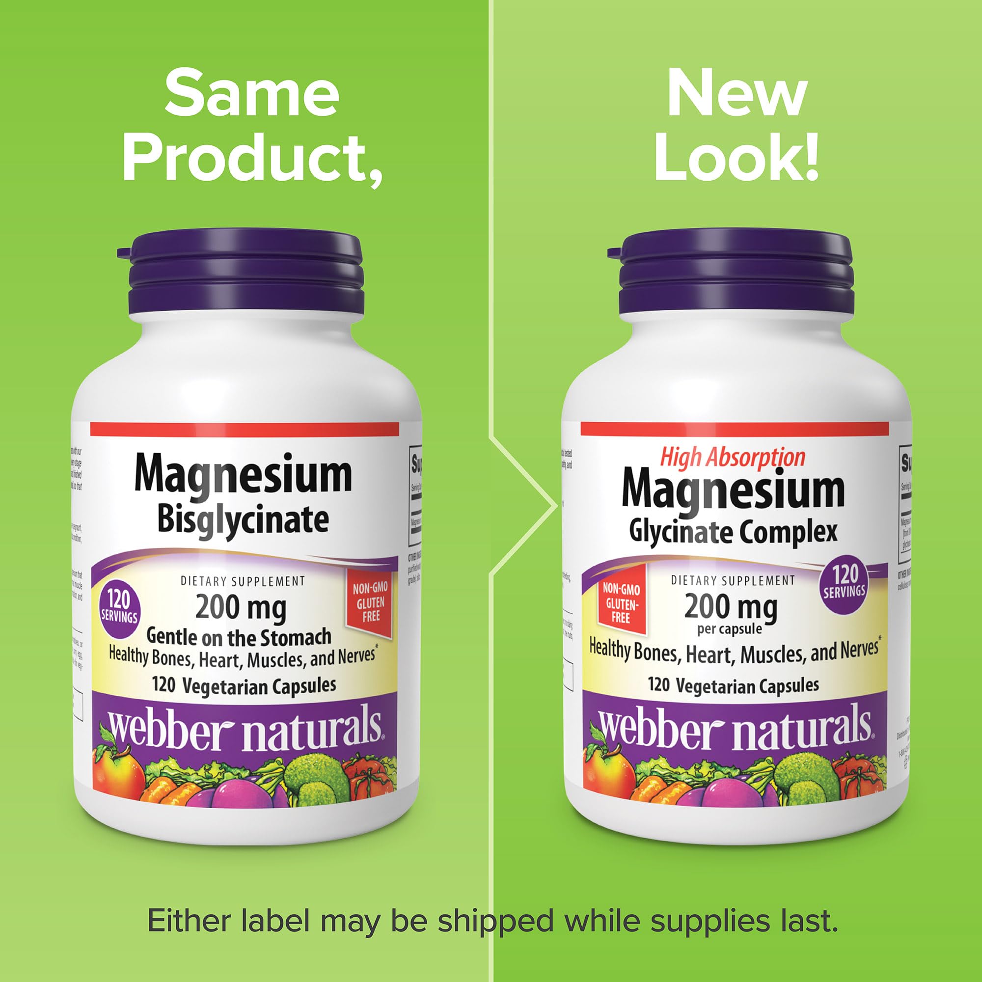 Webber Naturals frasco junto a vaso de agua que sugiere uso diario sencillo
