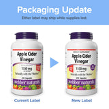 Webber Naturals cápsulas apiladas que muestran tamaño y acabado, fácil de tragar