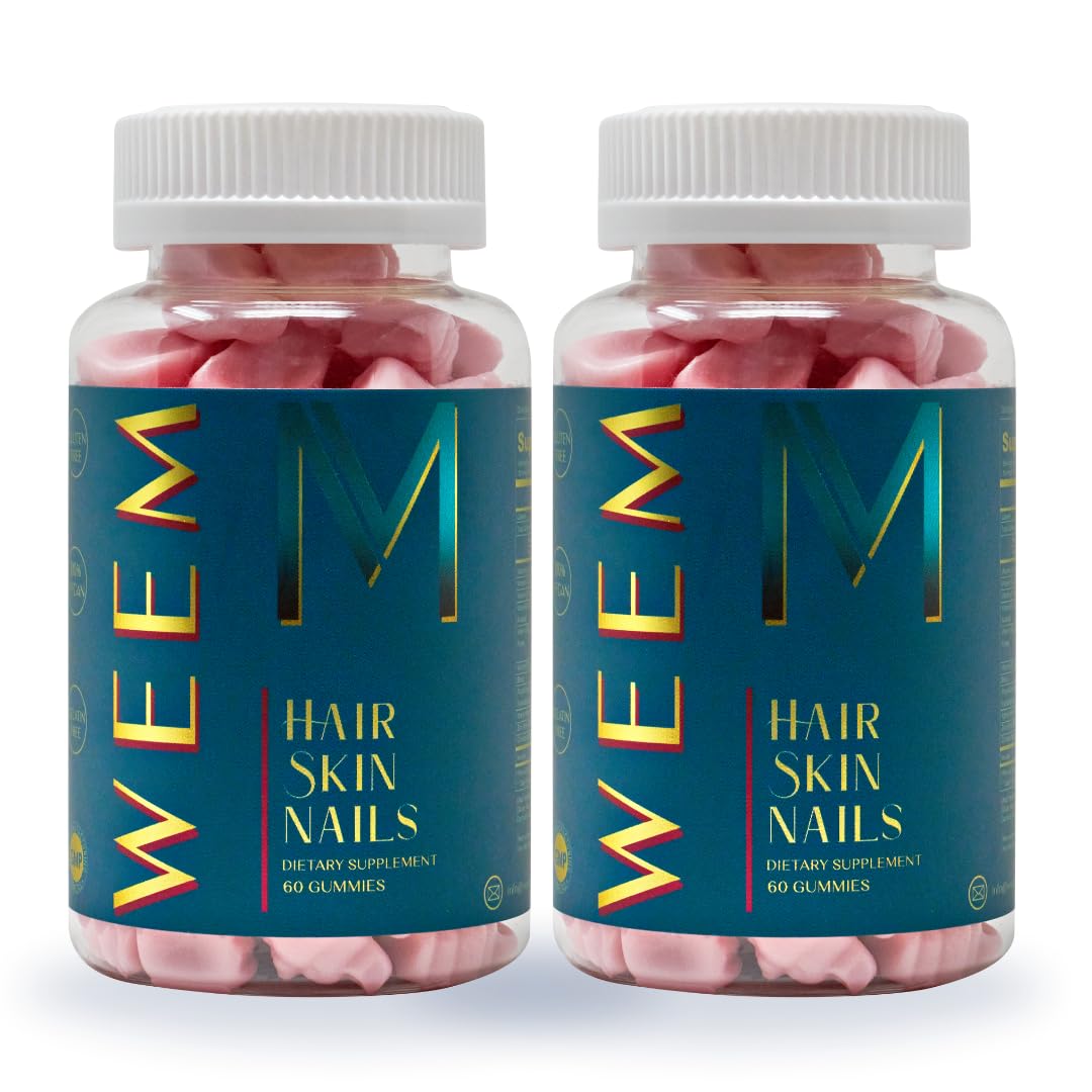WEEM frasco frontal con gominolas veganas mostrando etiqueta clara y beneficios