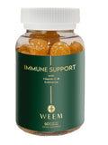 WEEM envase frontal de gomitas mostrando ingredientes y beneficio práctico