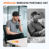 WEETALL persona usando gorra mientras lee para libertad de movimiento