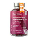 WeightWorld frasco frontal que muestra 120 gominolas y beneficio de conveniencia
