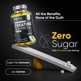 WeightWorld gomitas creatina en mano para comparar tamaño y porción práctica