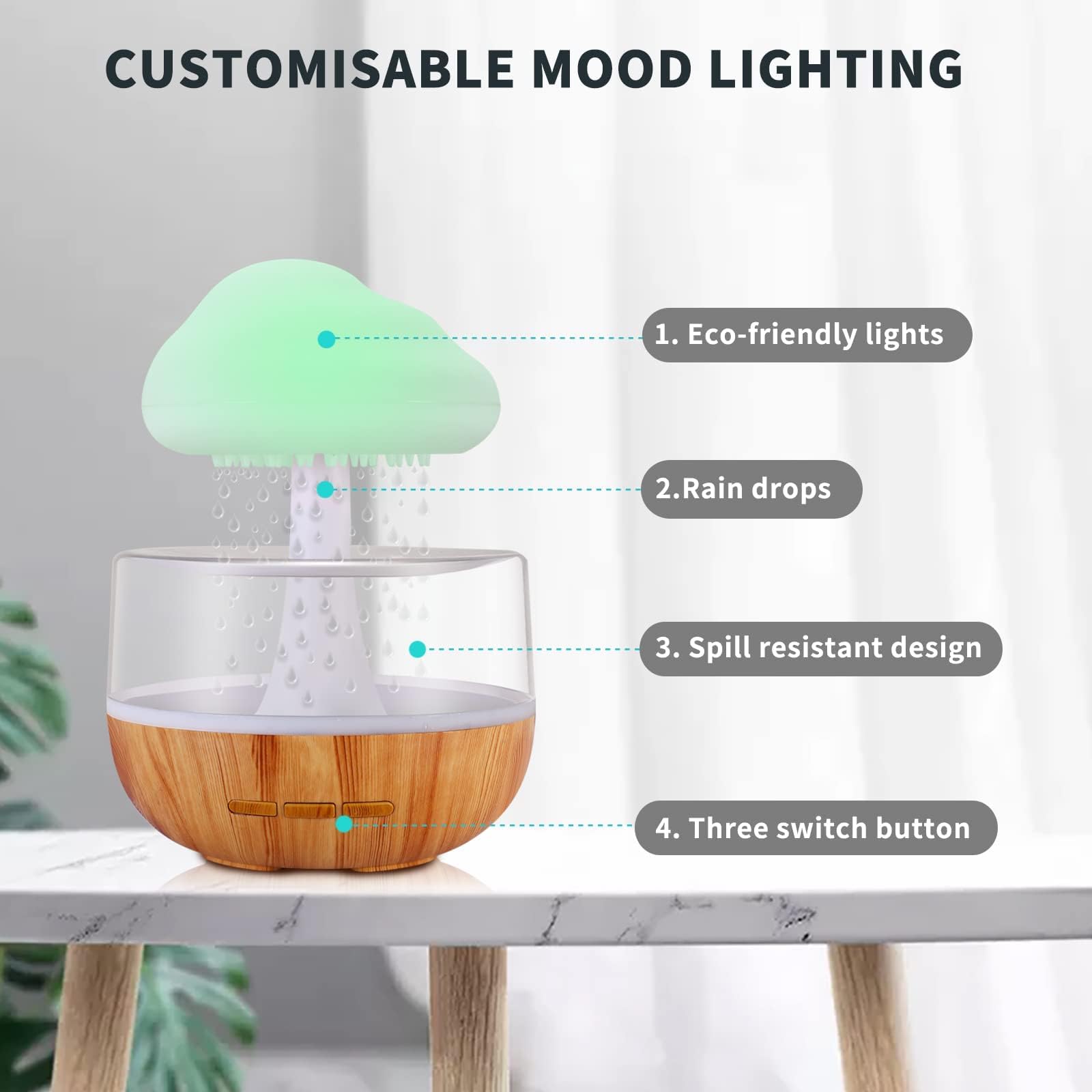 Weljoy primer plano del flujo de agua que facilita difusión constante de aroma