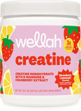Wellah creatine frontal del envase mostrando etiqueta y sabor
