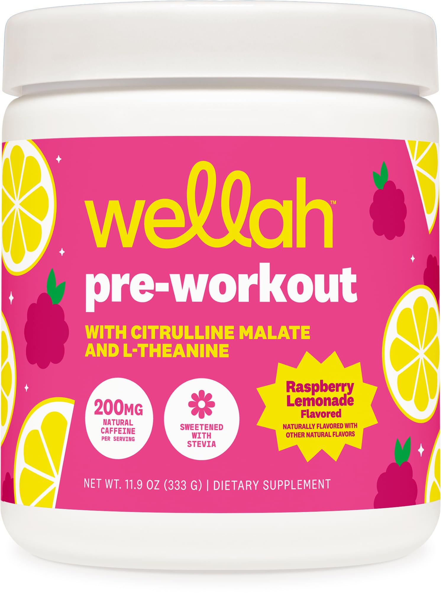 Wellah envase frontal sabor Raspberry Lemonade mostrando etiqueta clara y beneficios