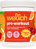 Wellah envase frontal Fruit Punch mostrando diseño y 30 porciones