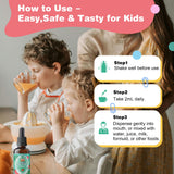 Well&Whole comparación de tamaño en mano de niño para referencia