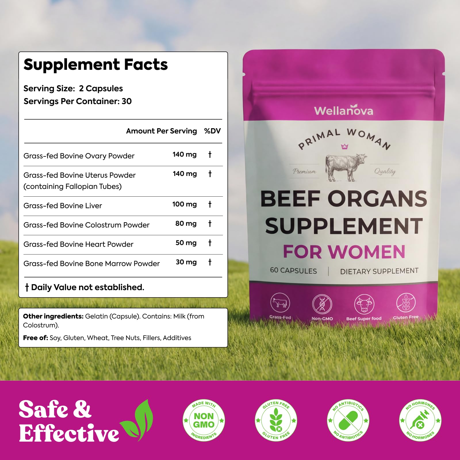 Wellanova etiqueta nutricional legible en el envase, transparencia en ingredientes