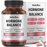 Wellanova Hormone Harmony botella frontal mostrando diseño y beneficios