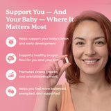 Wellanova mujer tomando suplemento, demuestra uso diario sencillo