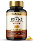 Wellanova envase frontal mostrando D3 K2 10,000 IU y beneficio de dosis concentrada