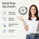 Wellbeing Nutrition primer plano de una tira oral disolviéndose rápidamente