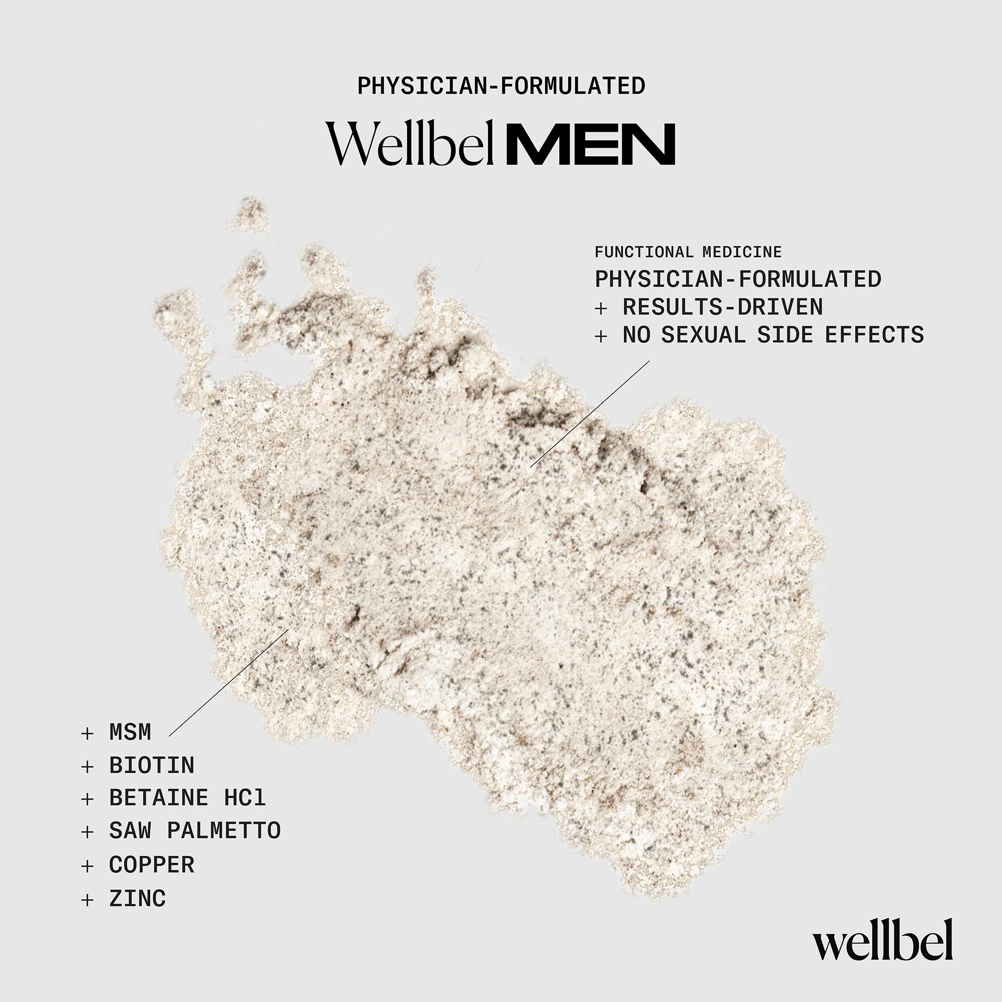 WELLBEL envase junto a una regla para comparar tamaño y dosis