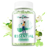 Wellcatcher frasco de gominolas EAA mostrando diseño y beneficio práctico