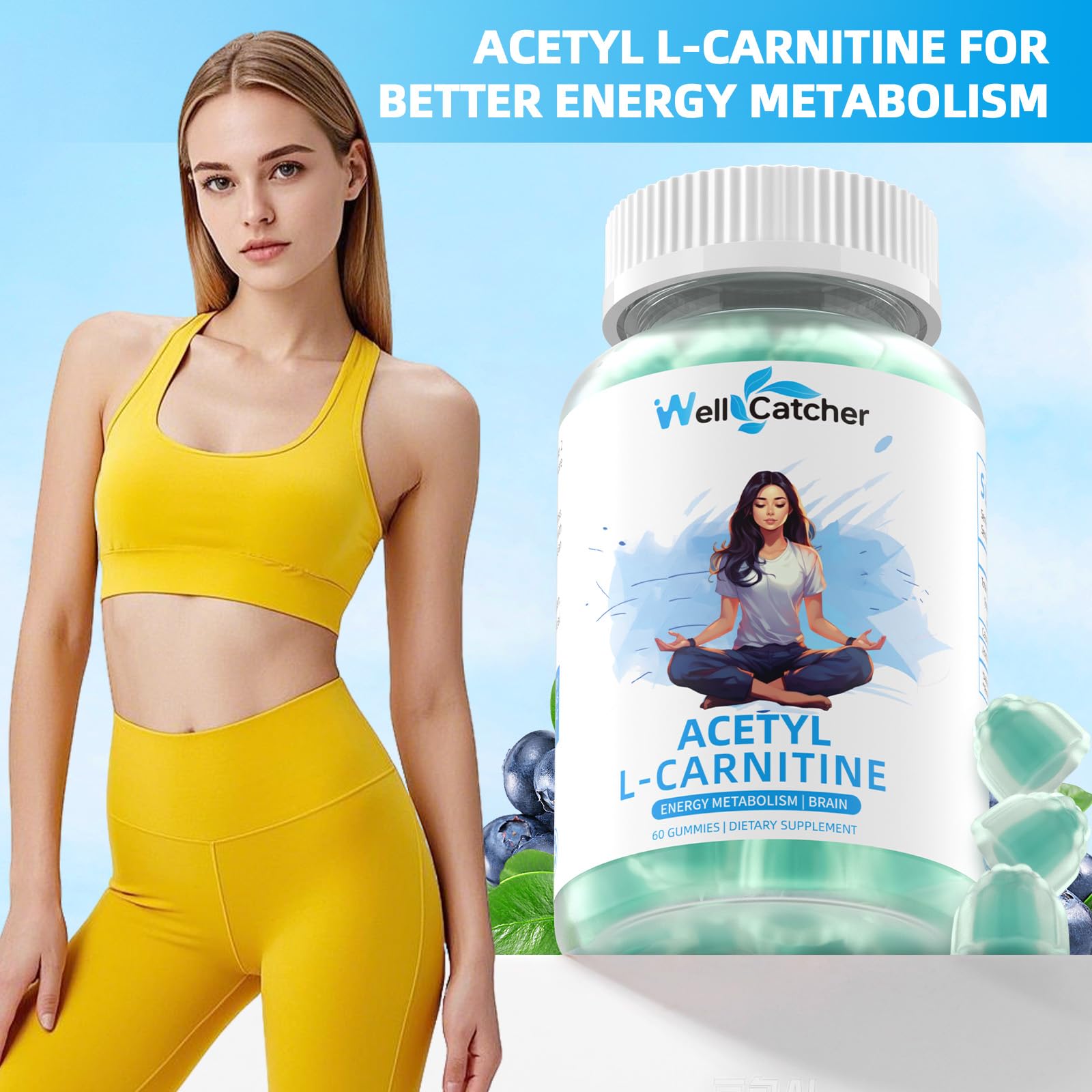 Wellcatcher gomitas apiladas abiertas que muestran color y consistencia
