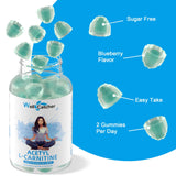 Wellcatcher gomitas junto a arándanos que sugieren sabor natural