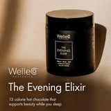 WelleCo polvo de cacao en primer plano destacando textura y mezcla fácil