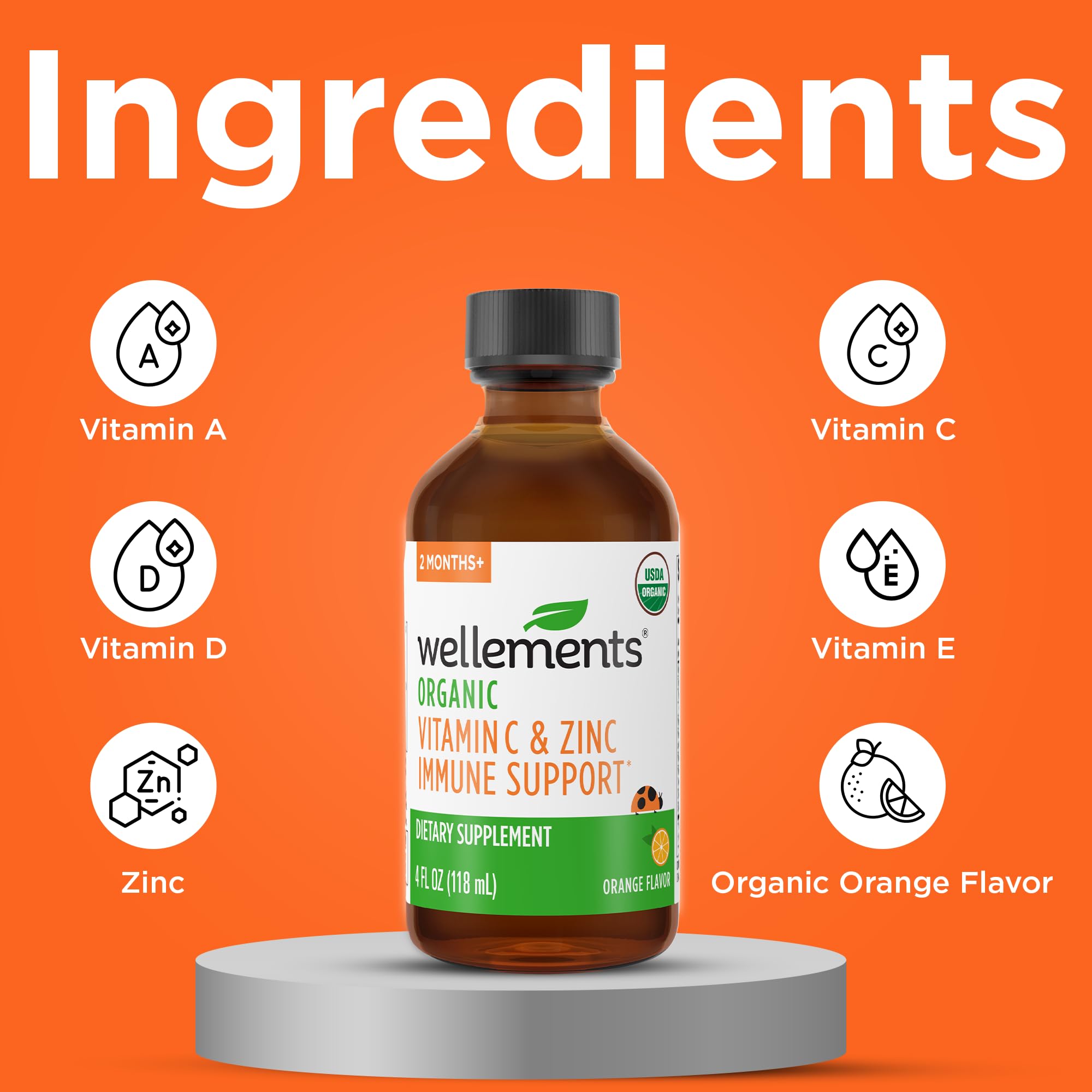 Wellements textura líquida color naranja apetecible y natural