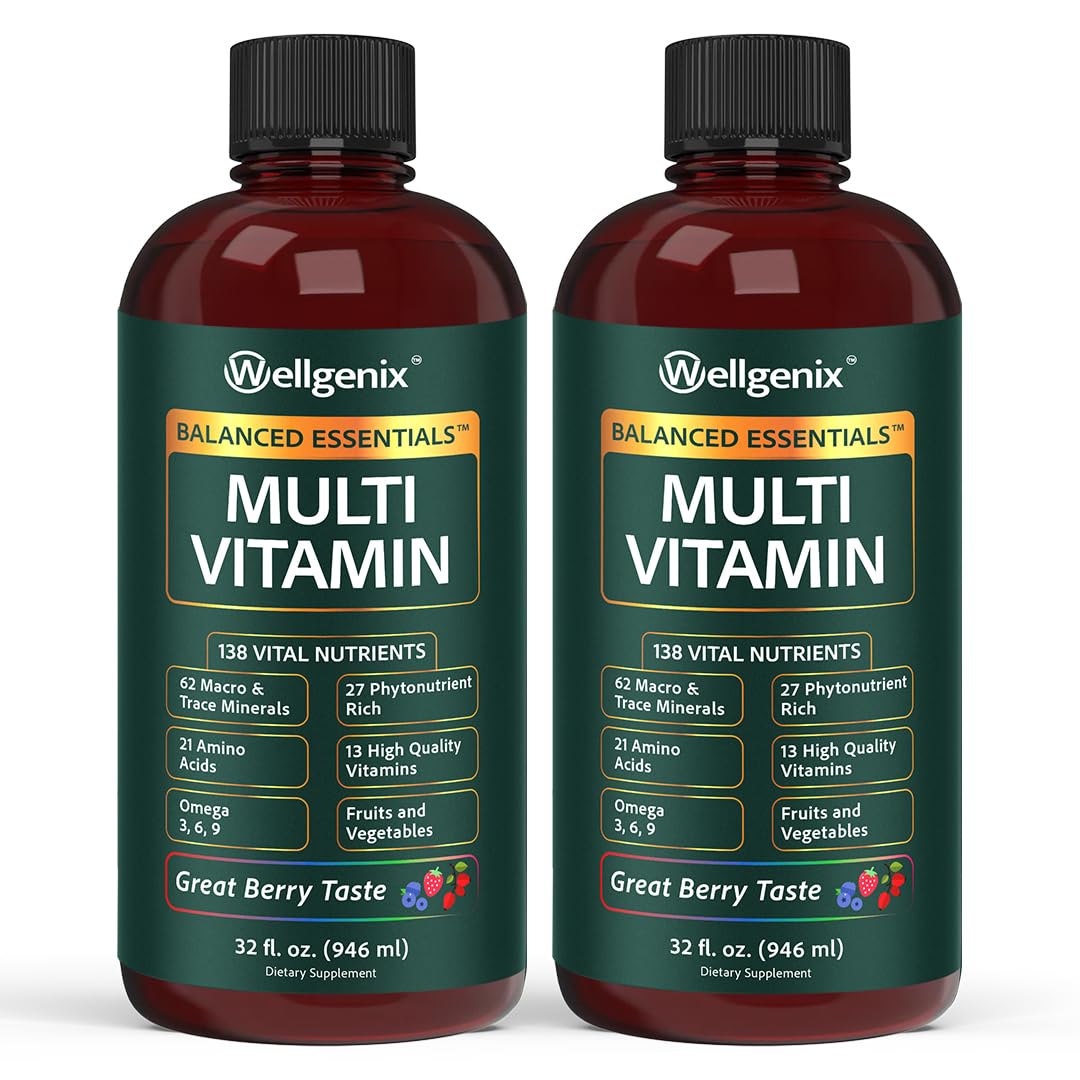 Wellgenix frontal del paquete 2x32 fl oz que muestra ahorro y suministro