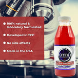 Wellgenix Omni Detox botella abierta junto a un vaso para consumo inmediato