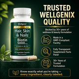 Wellgenix Purvana MAX ingredientes activos como biotina y MSM visibles