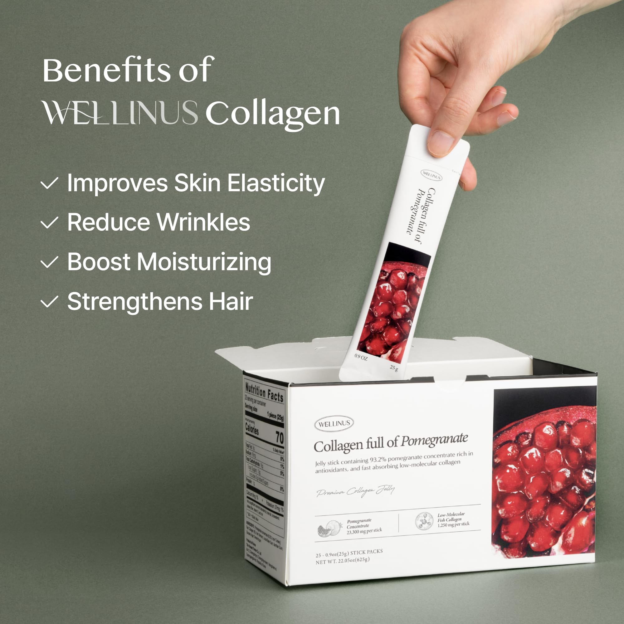 wellinus ingredientes frutales granada y arándano que aportan antioxidantes