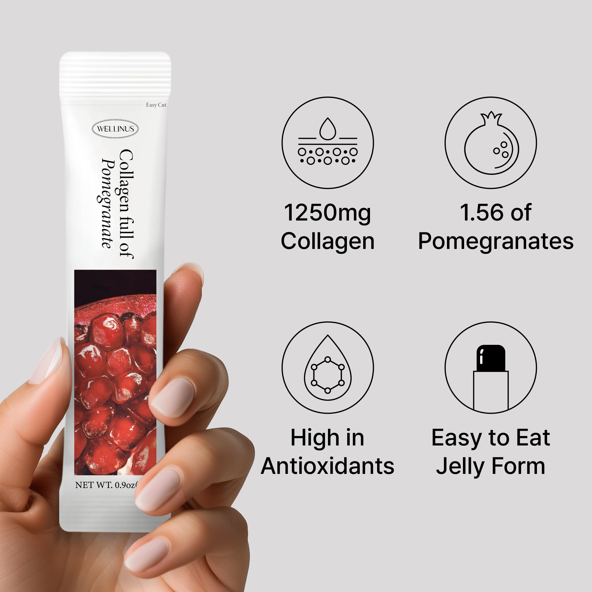 wellinus stick abierto con gel saliendo, beneficio sin mezcla ni agua